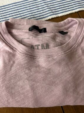 ATM Anthony Thomas Melillo Pale Mauve Knit Tee M